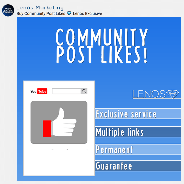 Buy YouTube Community Post Likes - Real Likes to your Post